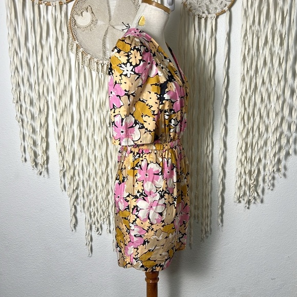 Spell NWOT Aloha Floral Short Sleeve Mini Dress Size M - Picture 5 of 10